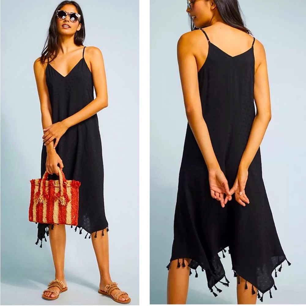 Anthropologie Tasseled Cover-Up Midi Dress